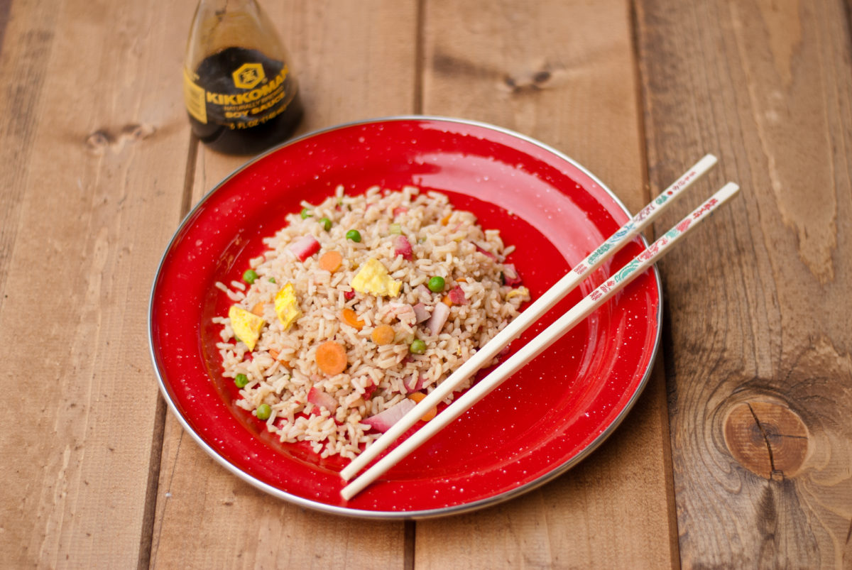 Easy Fried Rice in a Dutch Oven - Camping Recipes