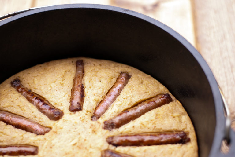 Breakfast Casserole - Dutch Oven Sausage Apple Bake